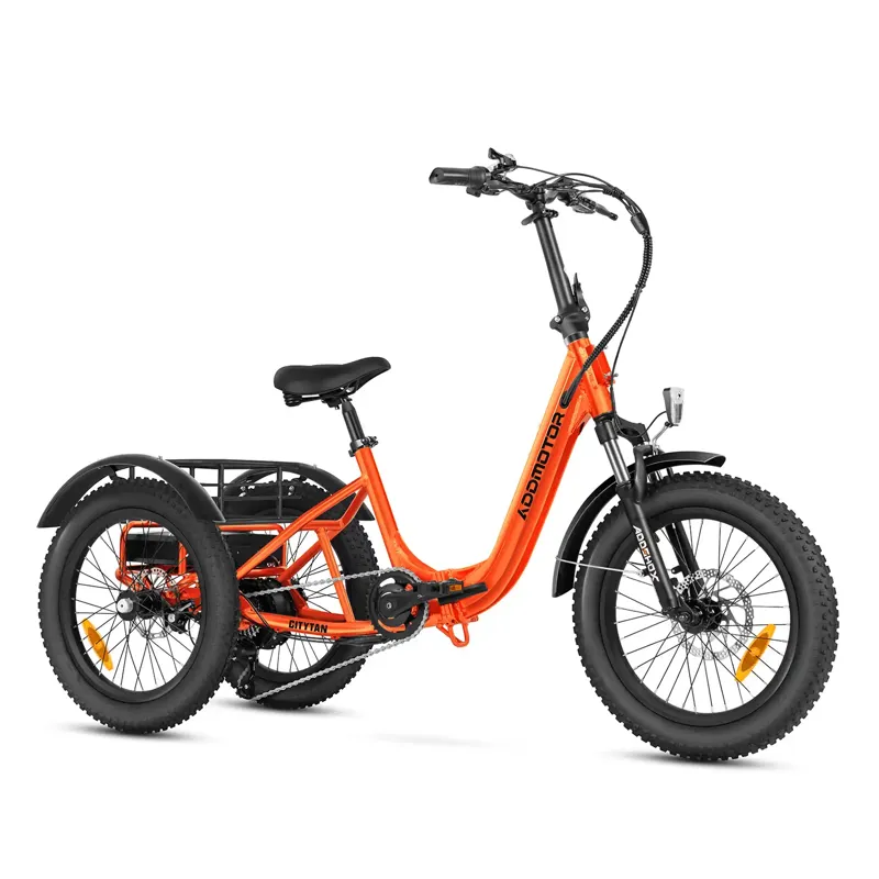AddMotor CityTan M-315 Folding eTrike in Orange