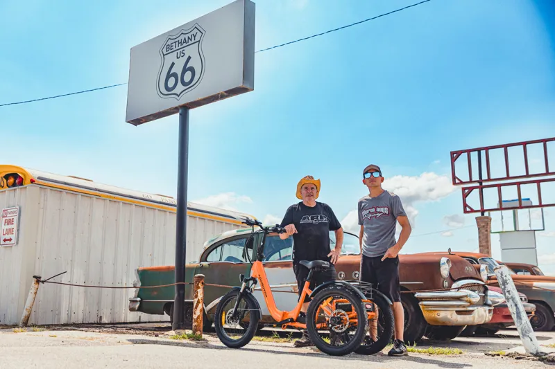 AddMotor CityTan M-315 Folding eTrike in Orange-4