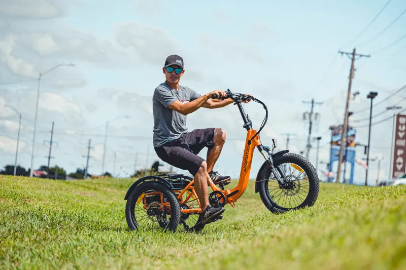 AddMotor CityTan M-315 Folding eTrike in Red-5