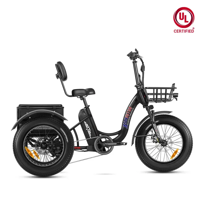 Addmotor Triketan M-330F Folding eTrike in Black