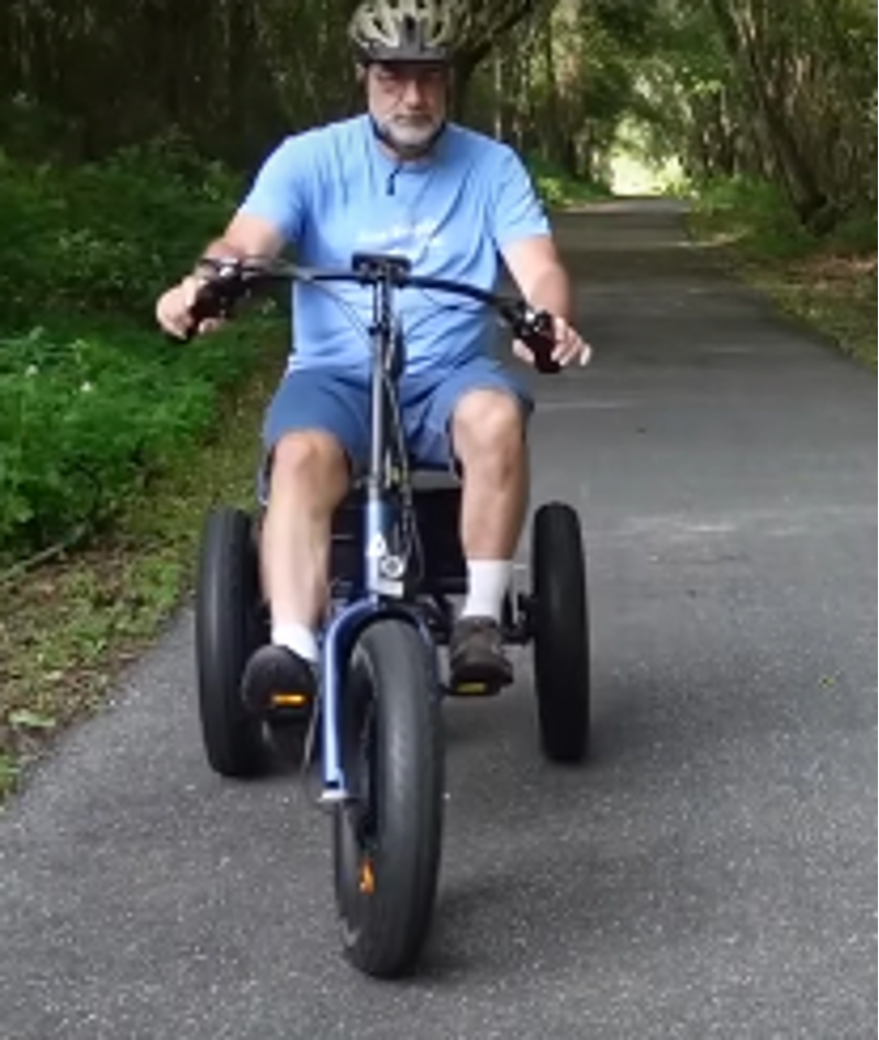 Addmotor Arisetan II M-360 Semi-Recumbent E-Trike in Blue-5