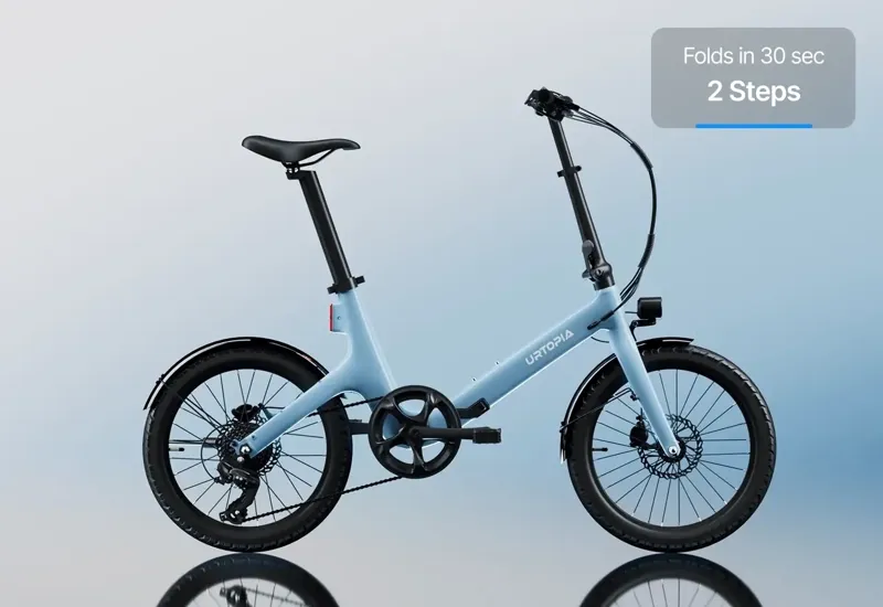Urtopia Carbon Fold Step-Thru E-Bike in Blue-3