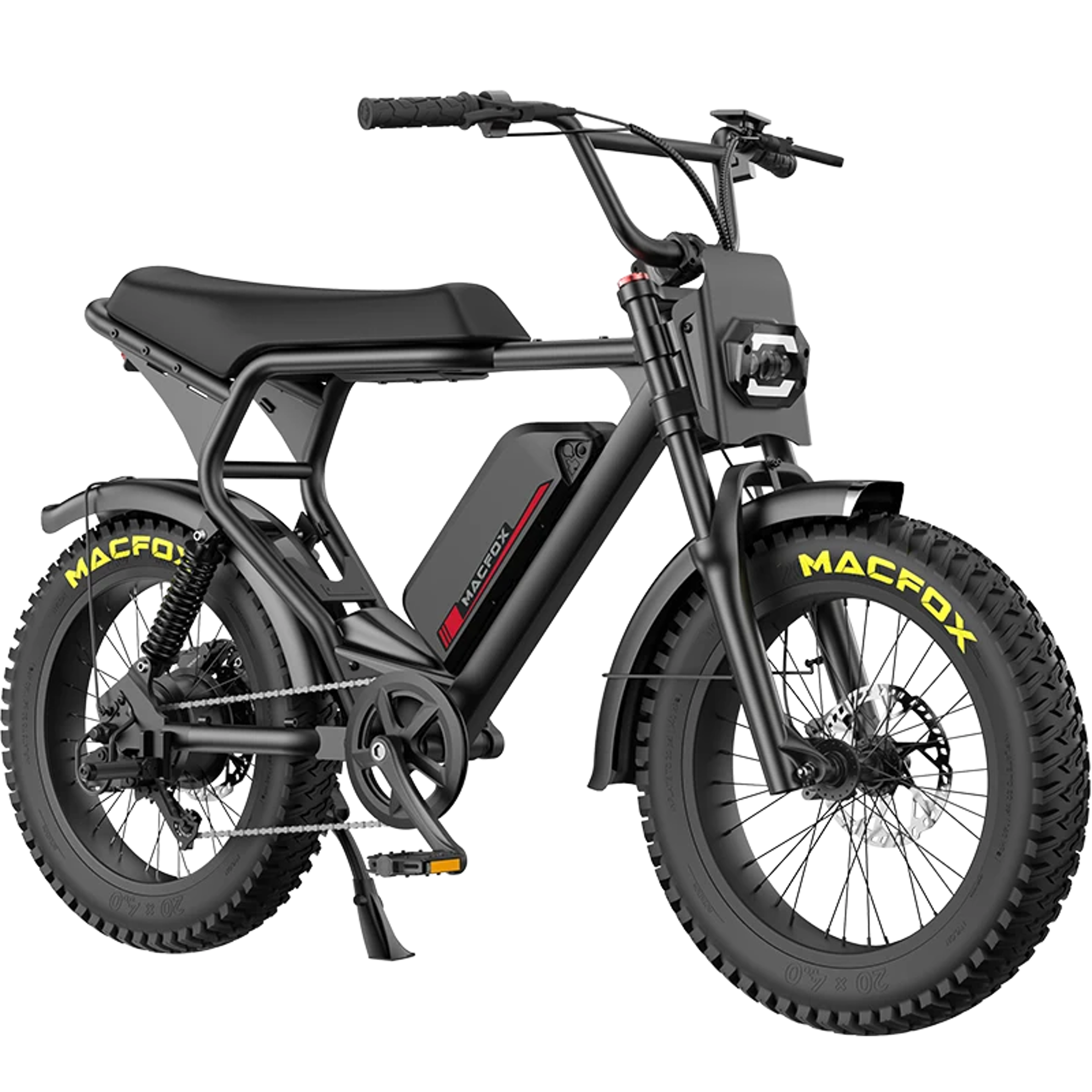 Macfox Light Module Macfox X2 Dual Battery Electric Mountain Bike with Fenders