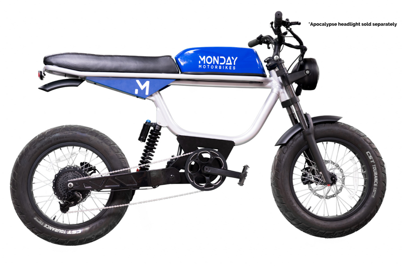 Monday Motorbikes Anza V4 1500W Electric Moped in Blue-3
