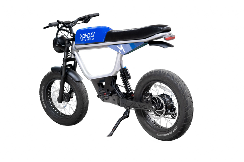 Monday Motorbikes Anza V4 1500W Electric Moped in Blue-4