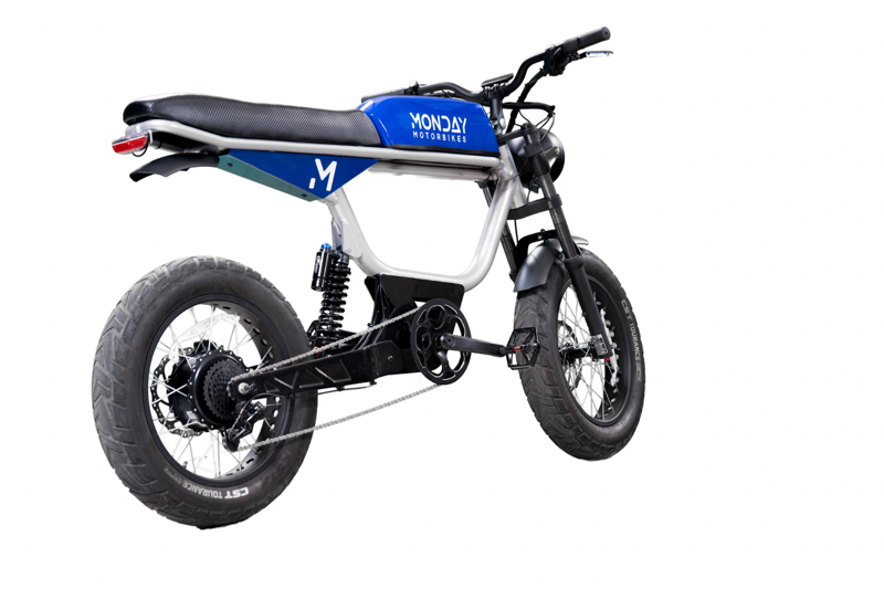 Monday Motorbikes Anza V4 1500W Electric Moped in Blue-5