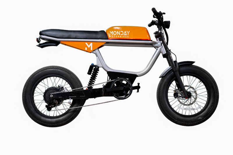 Monday Motorbikes Anza V4 750W Electric Bike in Orange-1