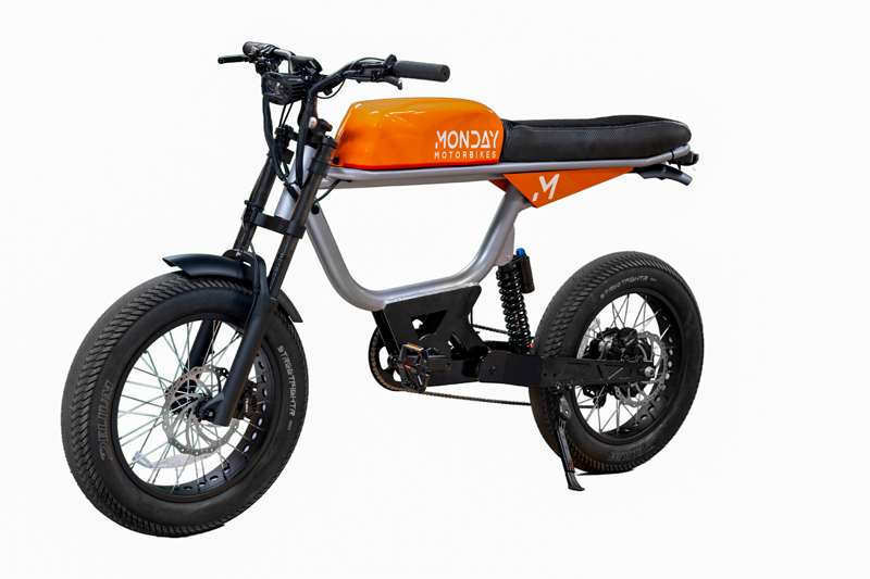 Monday Motorbikes Anza V4 750W Electric Bike in Orange-2