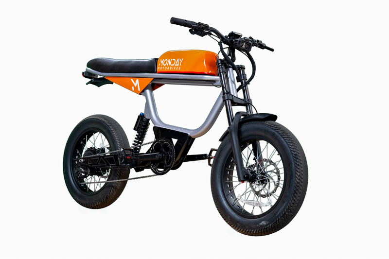 Monday Motorbikes Anza V4 750W Electric Bike in Orange-3