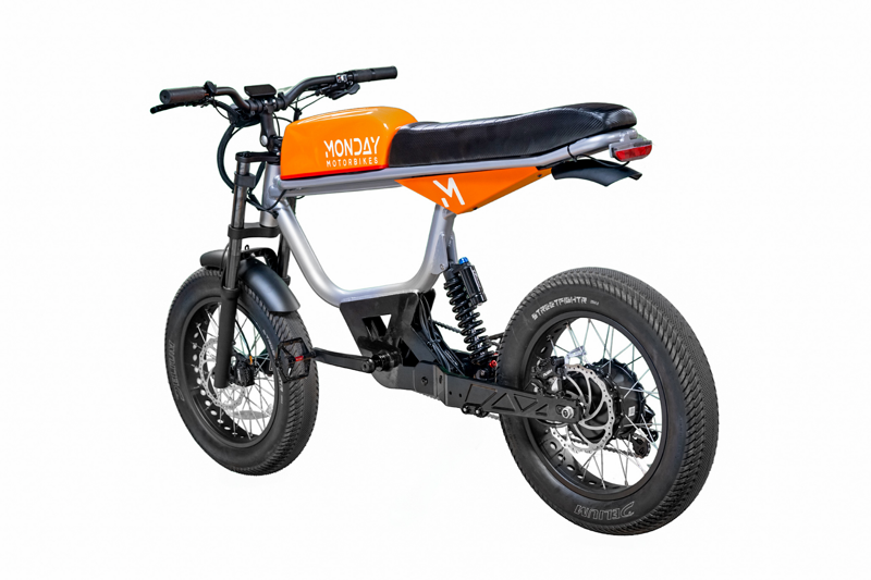 Monday Motorbikes Anza V4 750W Electric Bike in Orange-4