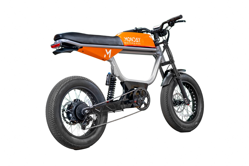 Monday Motorbikes Anza V4 750W Electric Bike in Orange-5