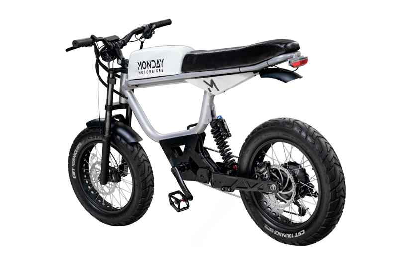 Monday Motorbikes Anza V4 750W Electric Bike in White-4