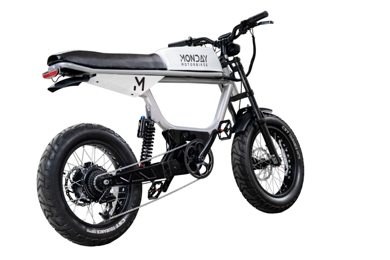 Monday Motorbikes Anza V4 750W Electric Bike in White-5