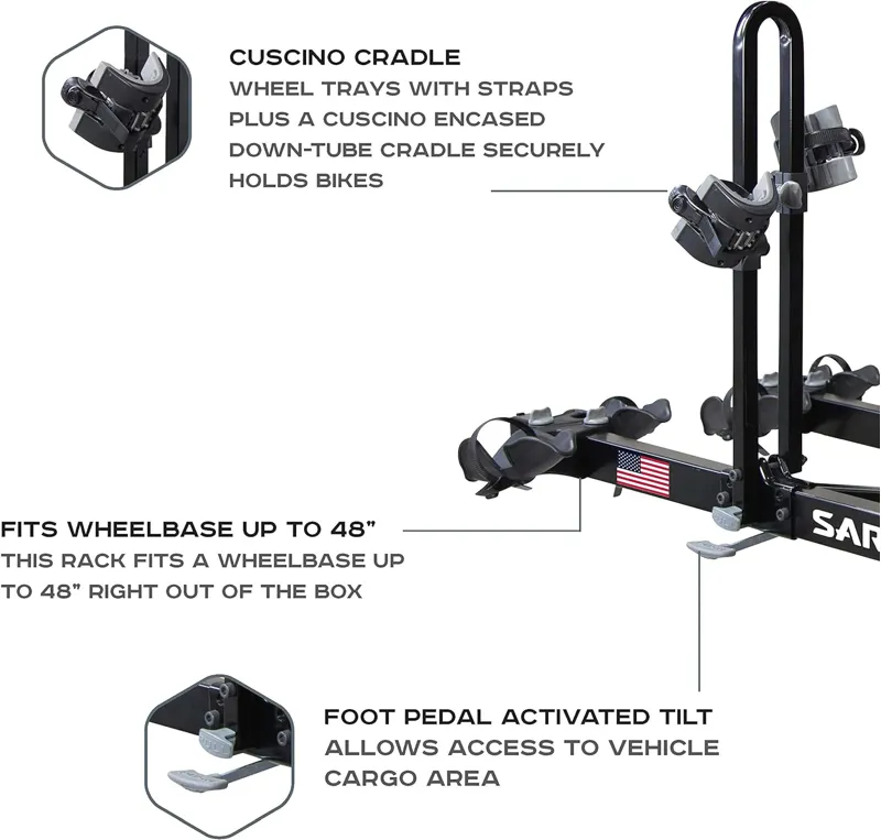 Saris Freedom 4 Bike Tray 2 Hitch Rack-4
