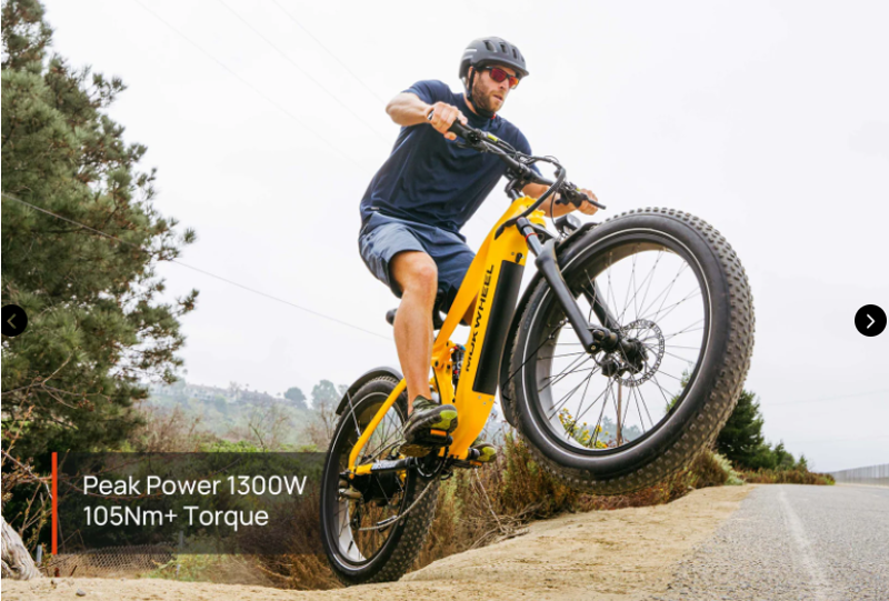Mokwheel Obsidian 2.0 Full Suspension E-bike in Blue and Grey-10