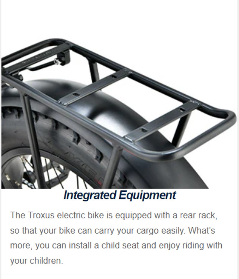 Troxus Explorer Plus Fat Tire Step-Thru E-Bike in Red-10