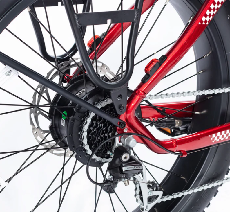 Troxus Explorer Plus Fat Tire Step-Thru E-Bike in Red-9