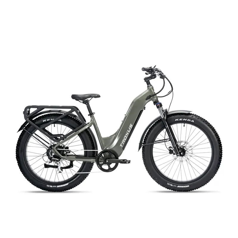 Troxus Explorer Plus Step Thru E-Bike in Deep Moss