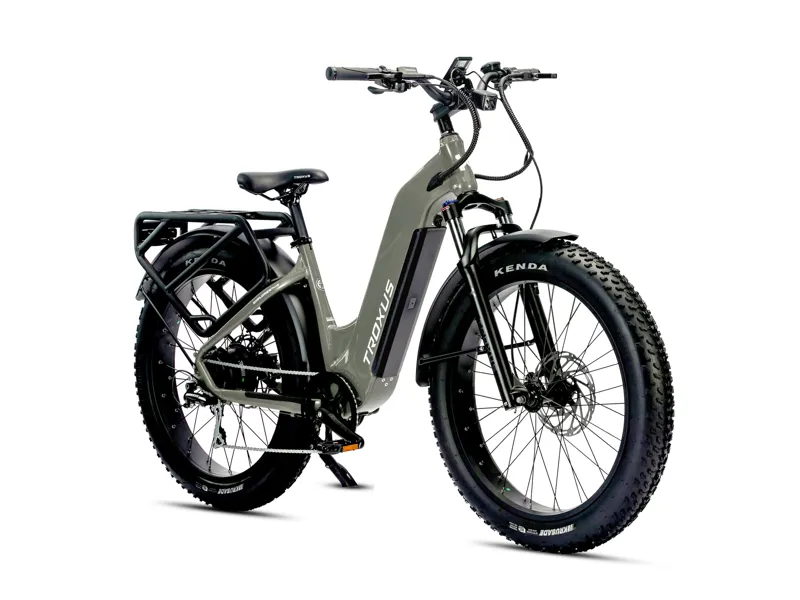 Troxus Explorer Plus Step Thru E-Bike in Deep Moss-1