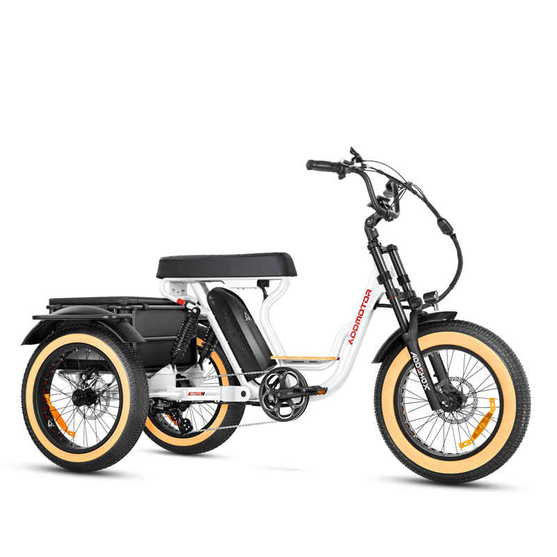 Addmotor Soletri M-366X Rear Drive Full Suspension Electric Trike in White-1